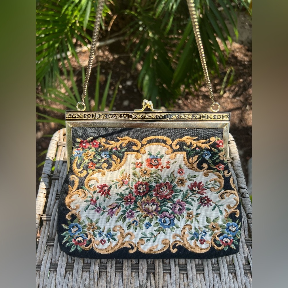 Upholstery purse filagree detailing cottagecore